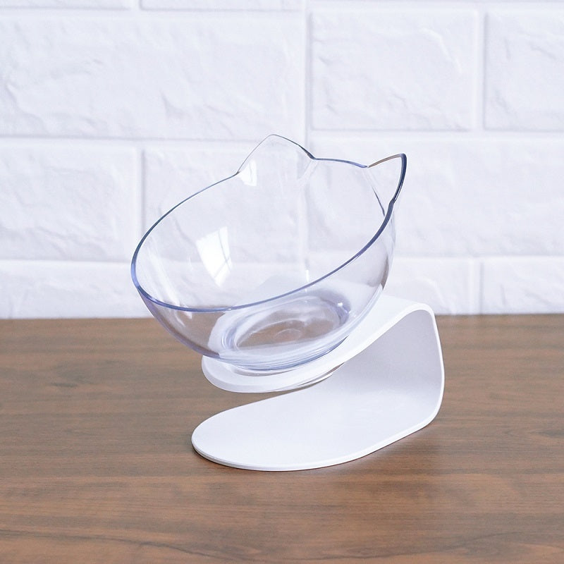 Tilted No-Slip Elevated Double Bowl – Cozier Eating for Pets