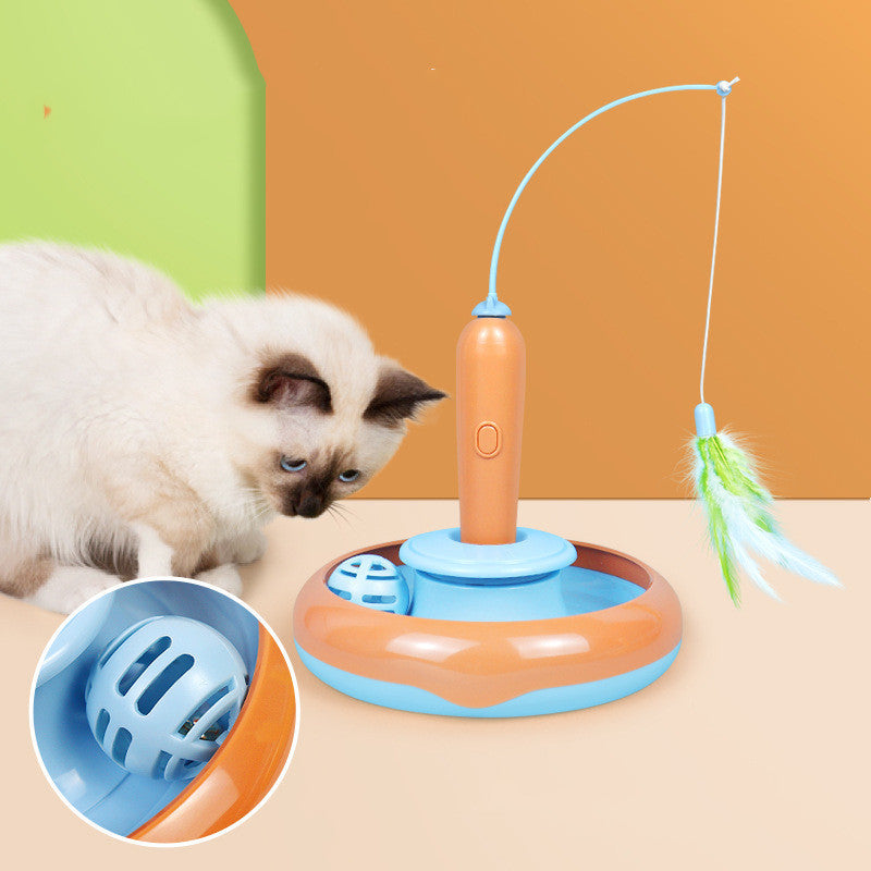 Feather & Spin: Interactive Cat Turntable for Solo Play